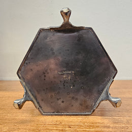 Victorian Hexagonal Silver Plated Biscuit Barrel
