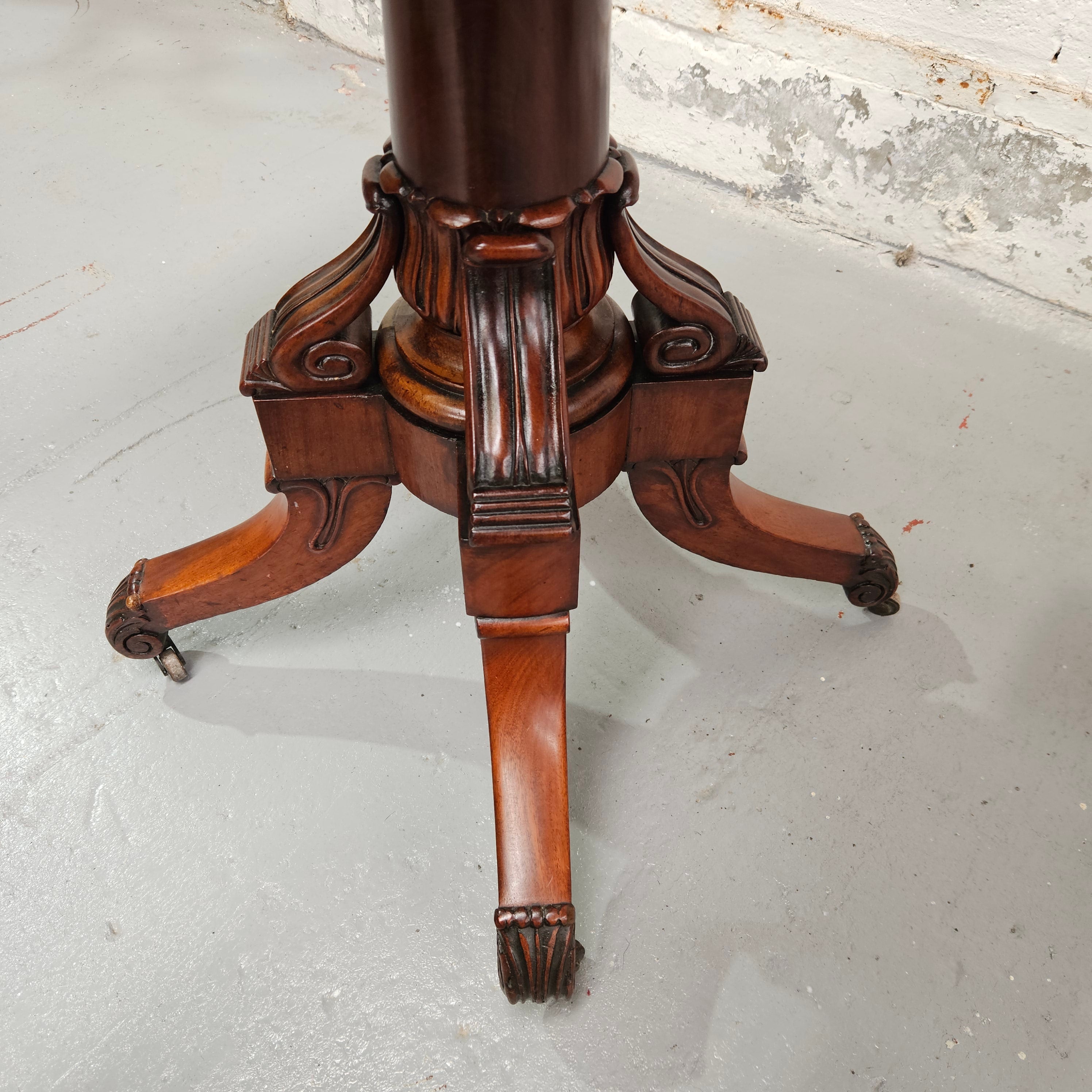Lovely William IV Games Table In Flame Mahogany | Antique & Vintage | Moonee Ponds Antiques | Australia Wide Delivery
