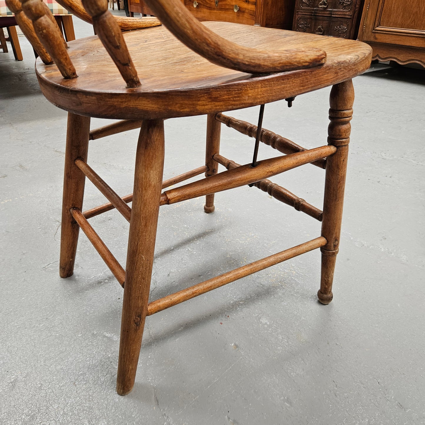 Vintage Oak Spindle Back Chair