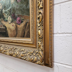 Signed Floral Oil On Canvas In Superb Gilt Frame | Antique & Vintage | Moonee Ponds Antiques | Australia Wide Delivery