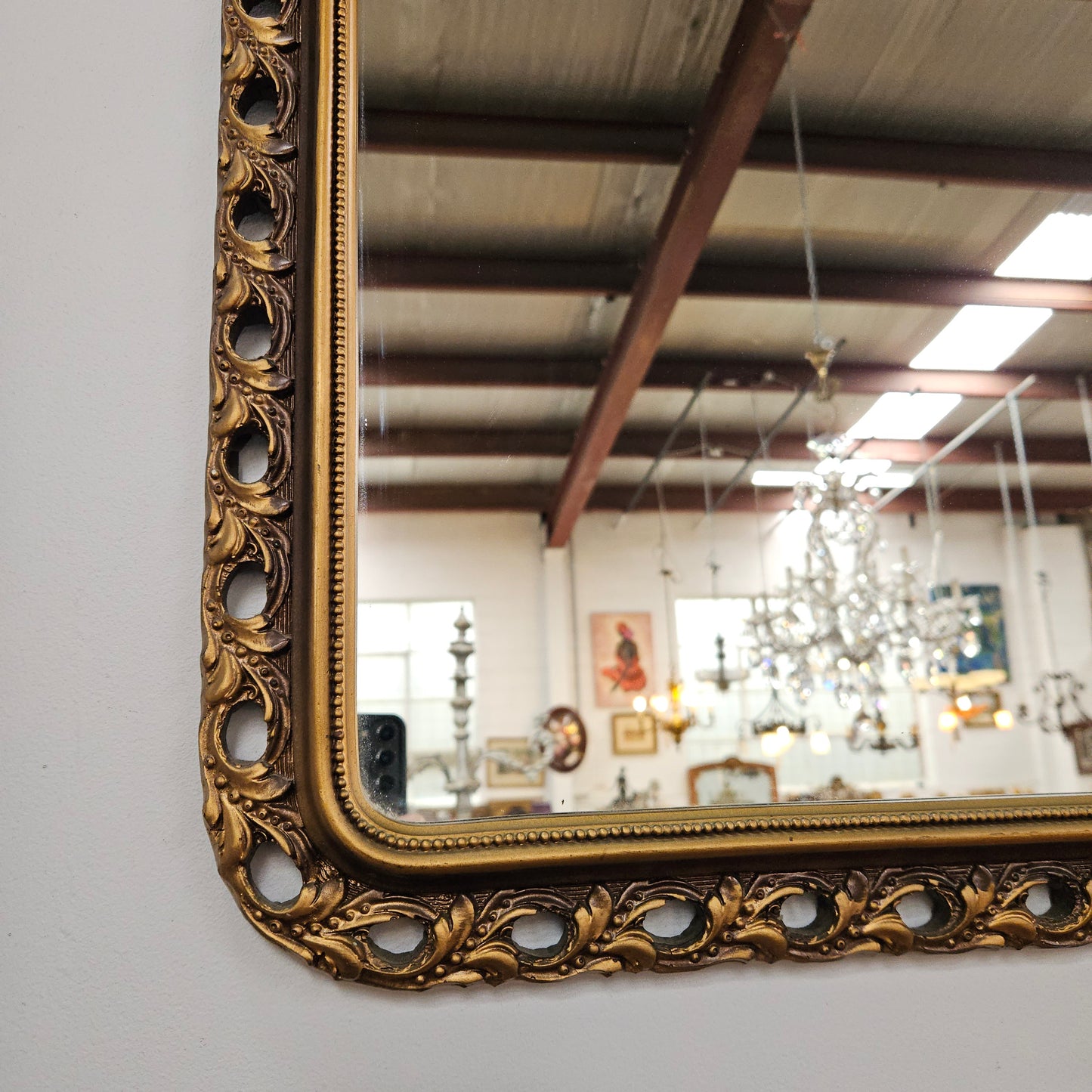 Vintage Gilt Framed Arch Mirror