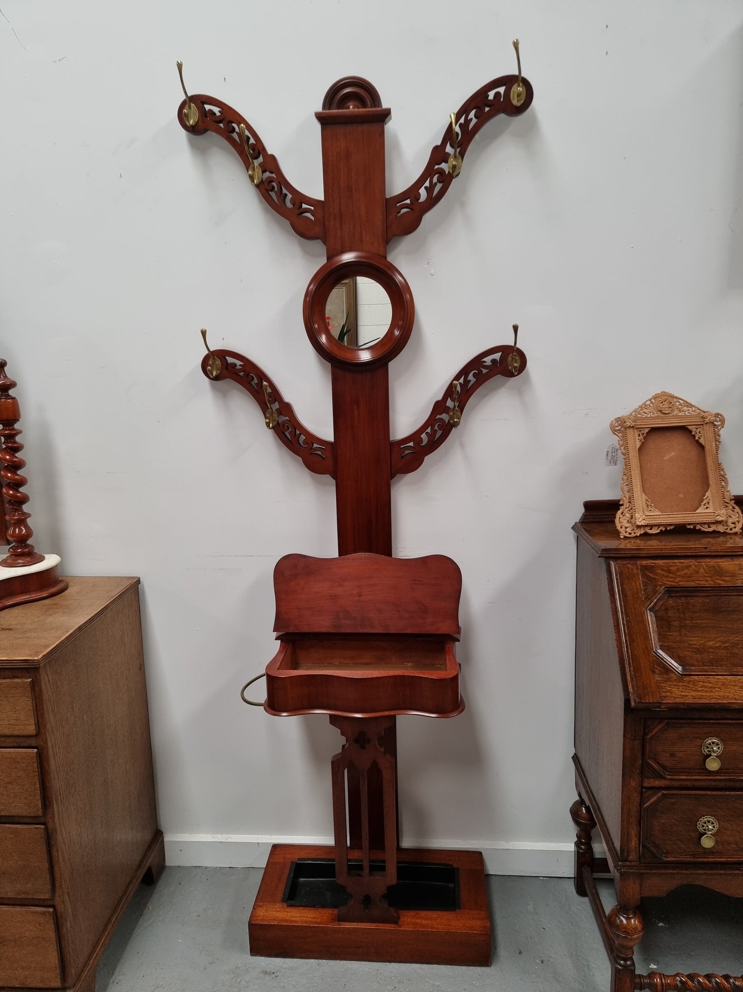 Mid Victorian Mahogany Tree Shaped Hall Stand