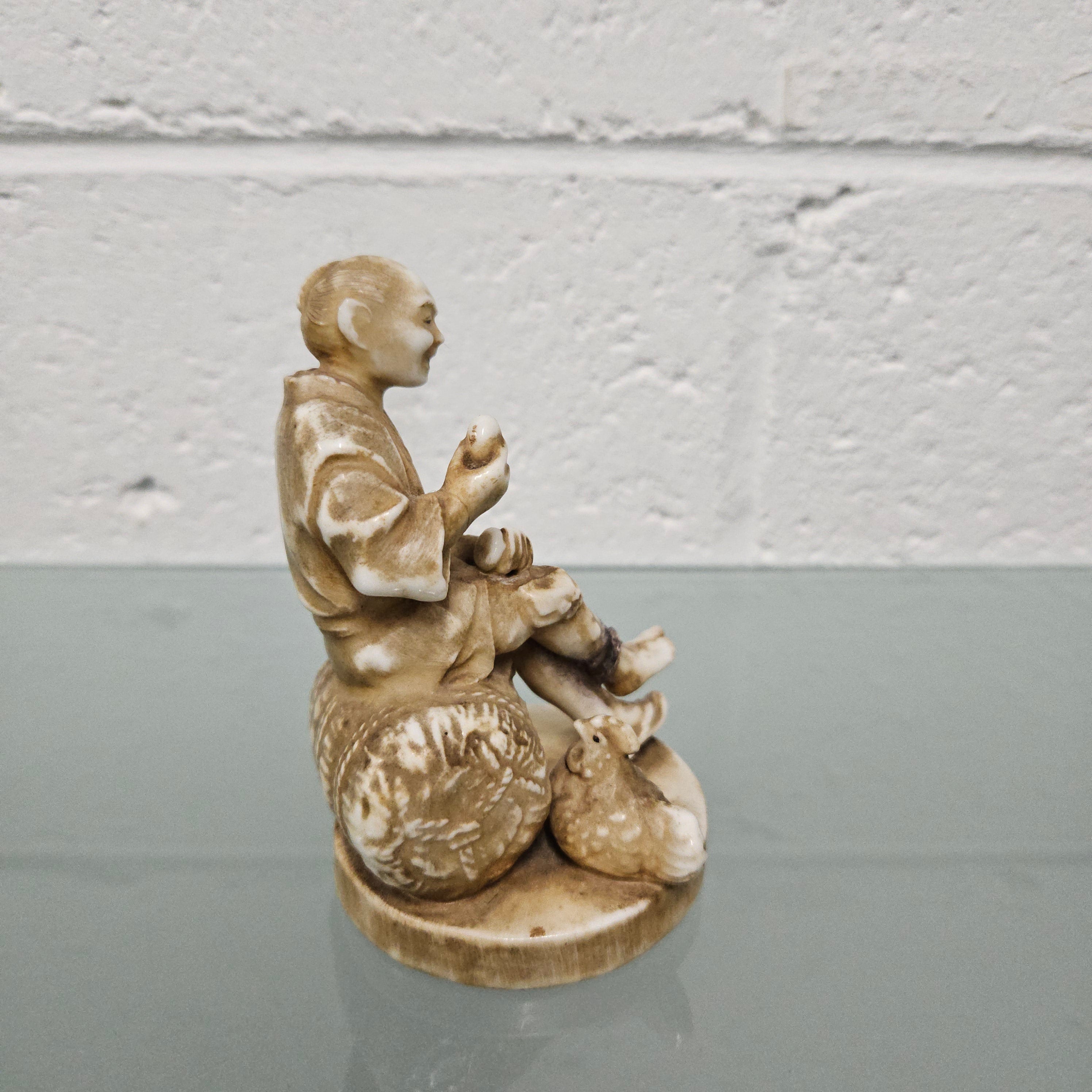 Japanese Meiji Porcelain Egg Tester Figurine C:1910 | Antique & Vintage | Moonee Ponds Antiques | Australia Wide Delivery