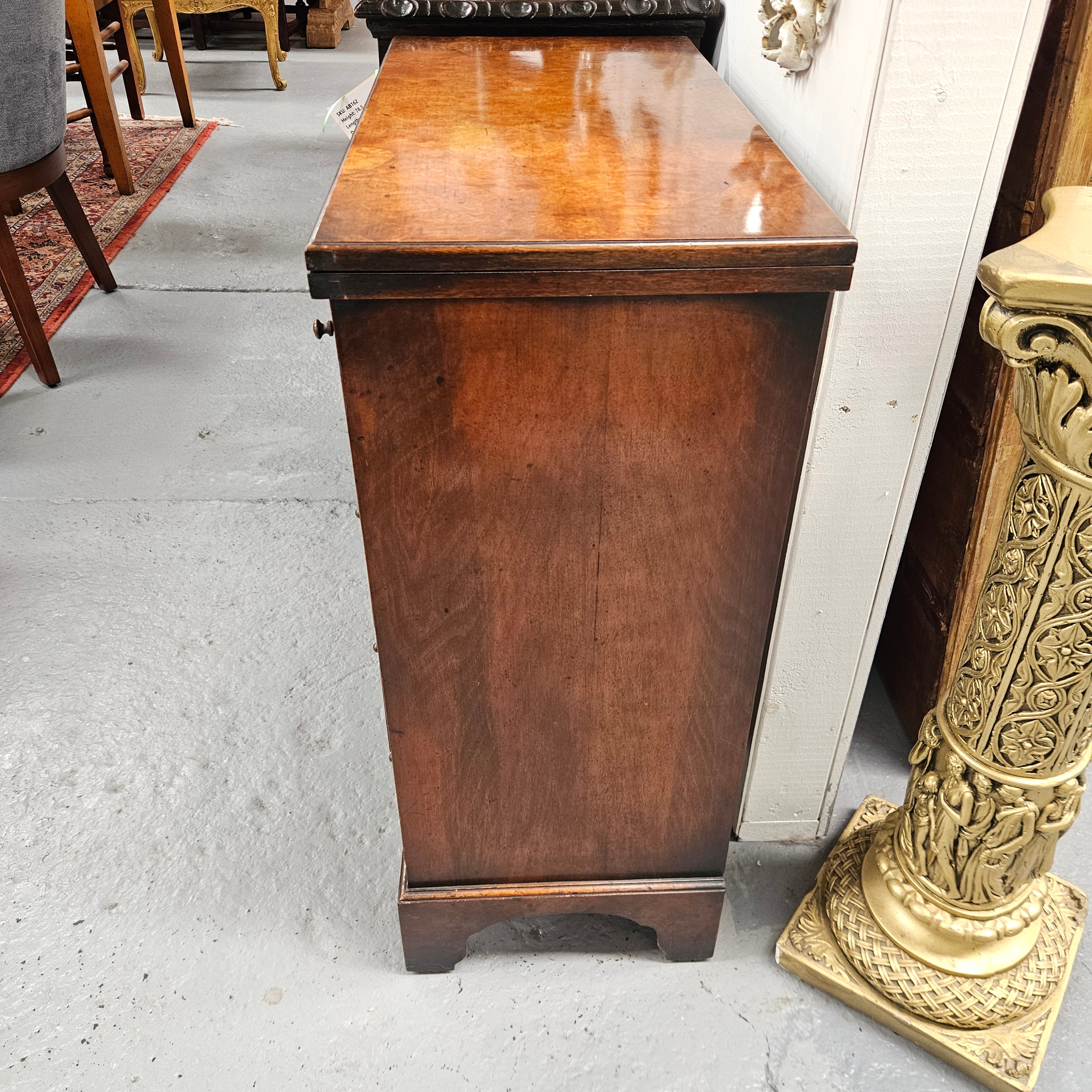 Georgian Style Chest of Drawers With Four Drawers & Flip Top Desk | Antique & Vintage | Moonee Ponds Antiques | Australia Wide Delivery