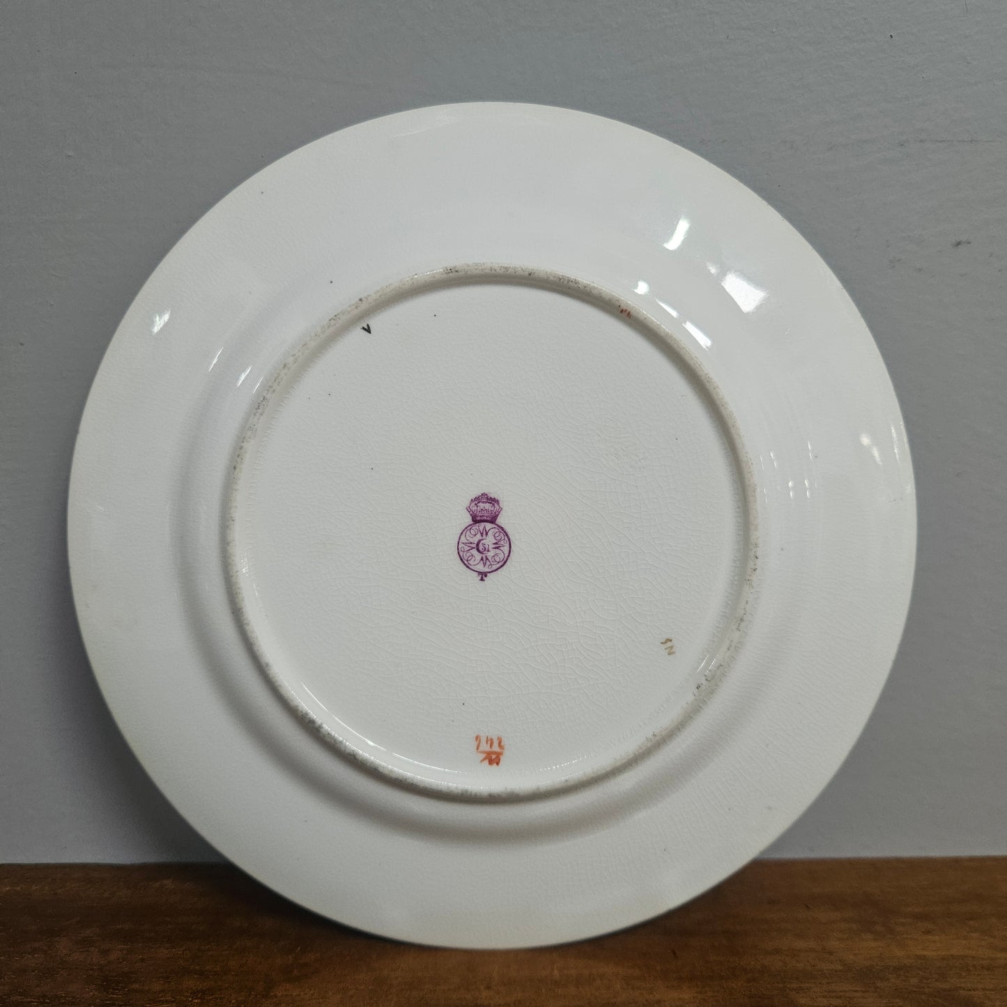 Set 6 Antique Royal Worcester Hand Painted & Gilded Plates