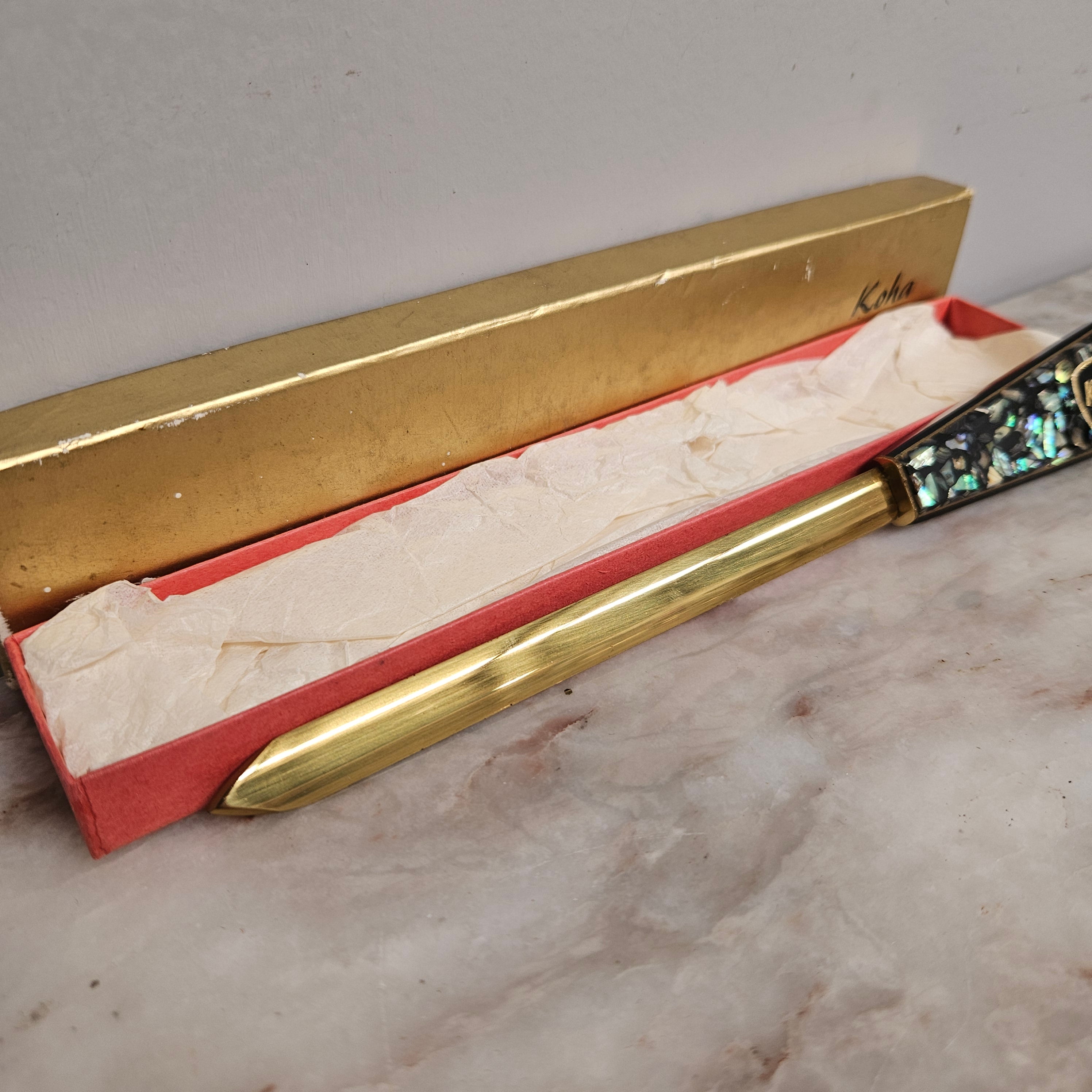Rare Koha New Zealand Paua Shell Letter Opener | Antique & Vintage | Moonee Ponds Antiques | Australia Wide Delivery