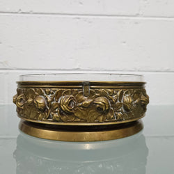 Brass & Cut Glass Insert Serving Bowl | Antique & Vintage | Moonee Ponds Antiques | Australia Wide Delivery