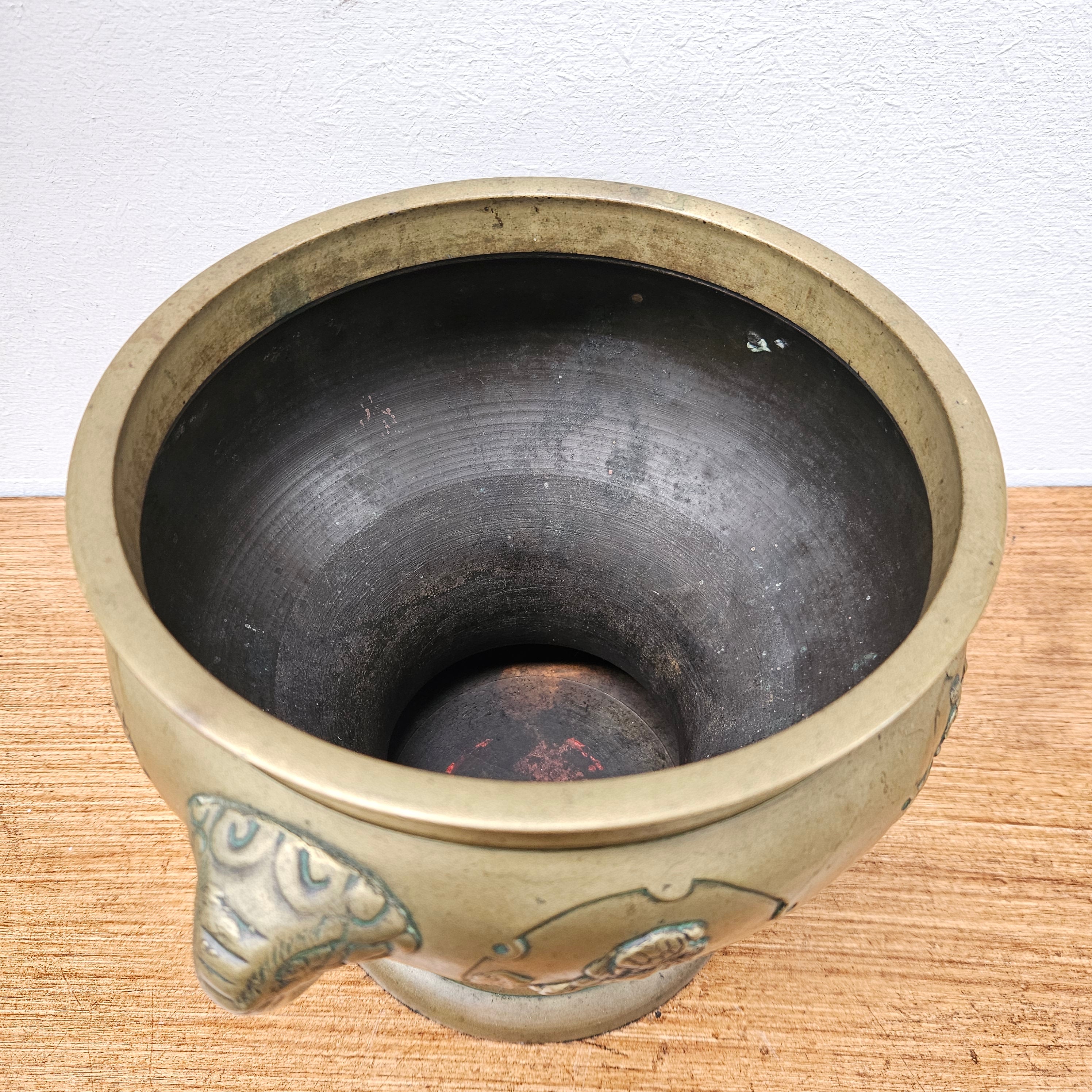 Antique Chinese Brass Jardiniere | Antique & Vintage | Moonee Ponds Antiques | Australia Wide Delivery