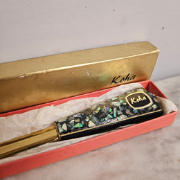 Rare Koha New Zealand Paua Shell Letter Opener
