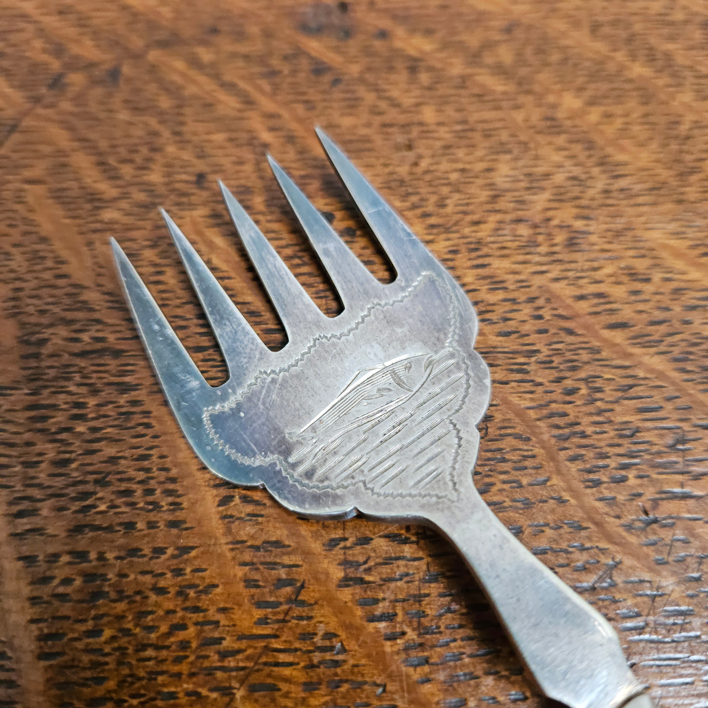 Antique Mother of Pearl & EPNS Silver Fish Fork | Antique & Vintage | Moonee Ponds Antiques | Australia Wide Delivery