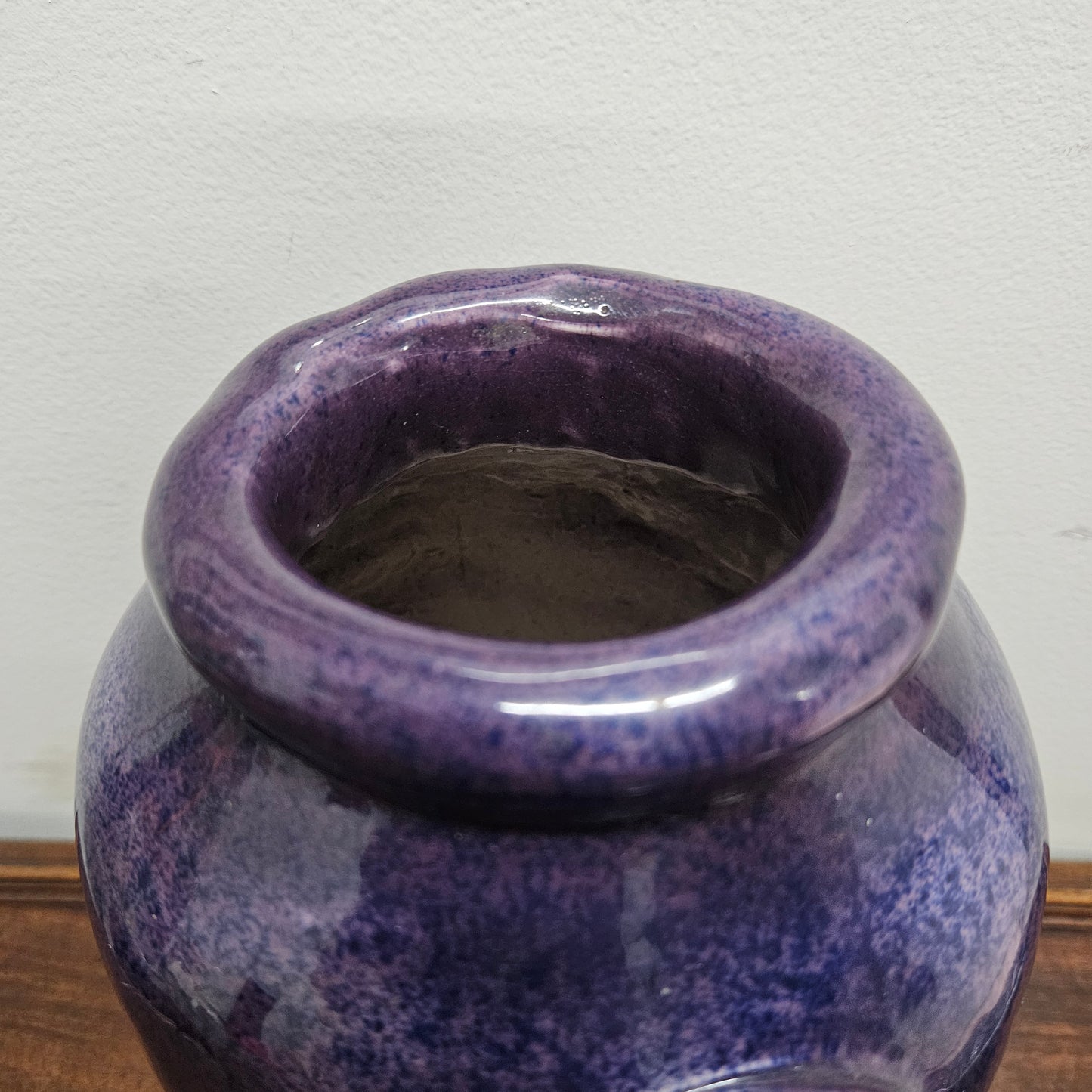 Vintage Stoneware Art Pottery Vase Signed To Base