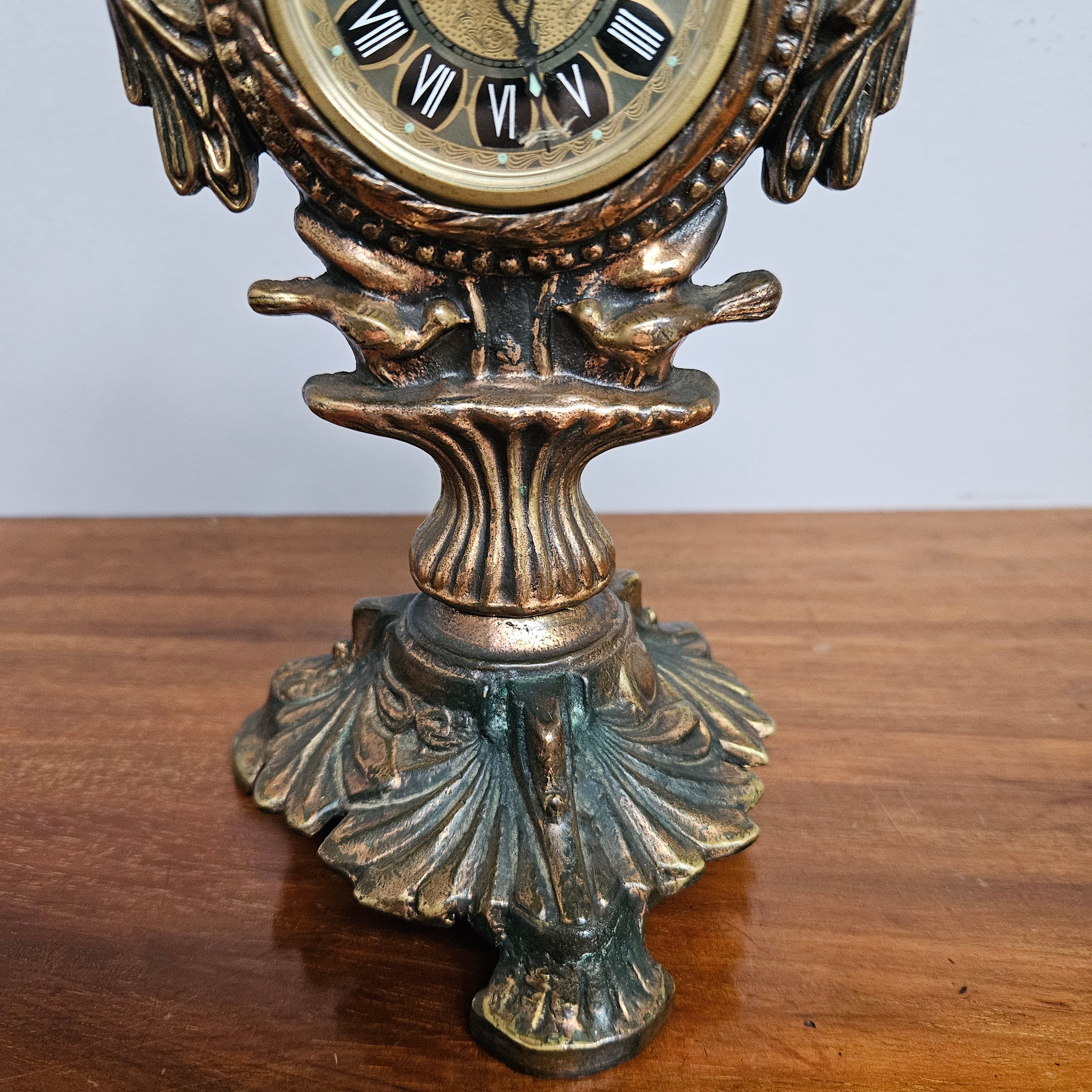 Vintage Cast Copper Mantle/Desk Clock | Antique & Vintage | Moonee Ponds Antiques | Australia Wide