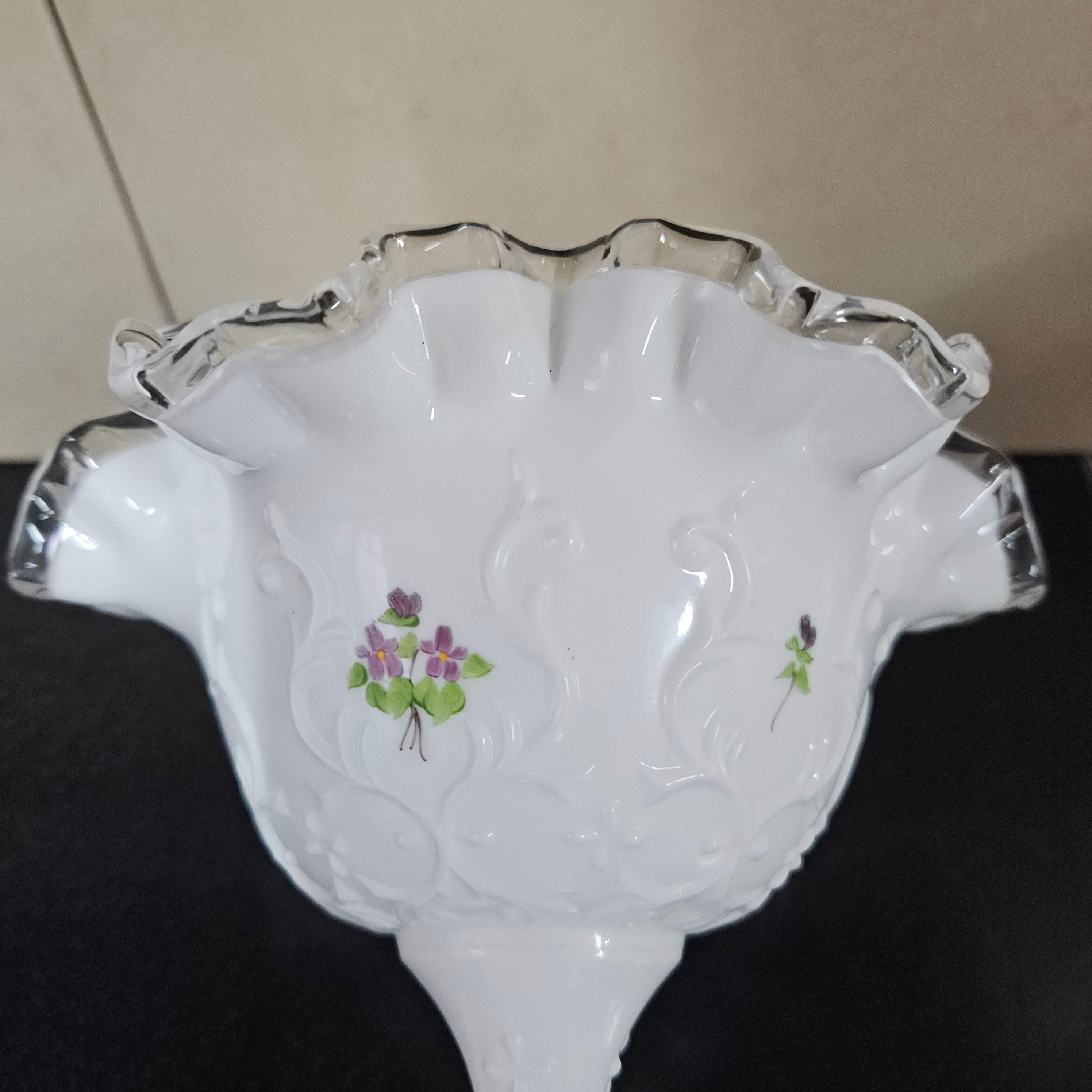 Fenton Hand Painted & Signed Comport | Antique & Vintage | Moonee Ponds Antiques | Australia Wide Delivery