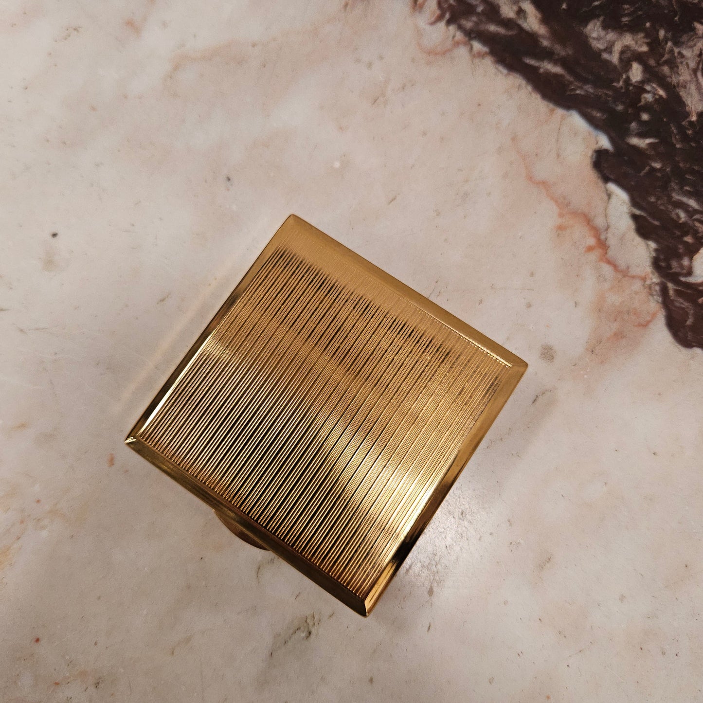 Beautiful "Melissa" Powder Compact With Mother Of Pearl Top