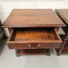 Antique French Oak Pair Bedside