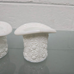 Pair of Fenton Milk Glass Top Hats | Antique & Vintage | Moonee Ponds Antiques | Australia Wide Delivery