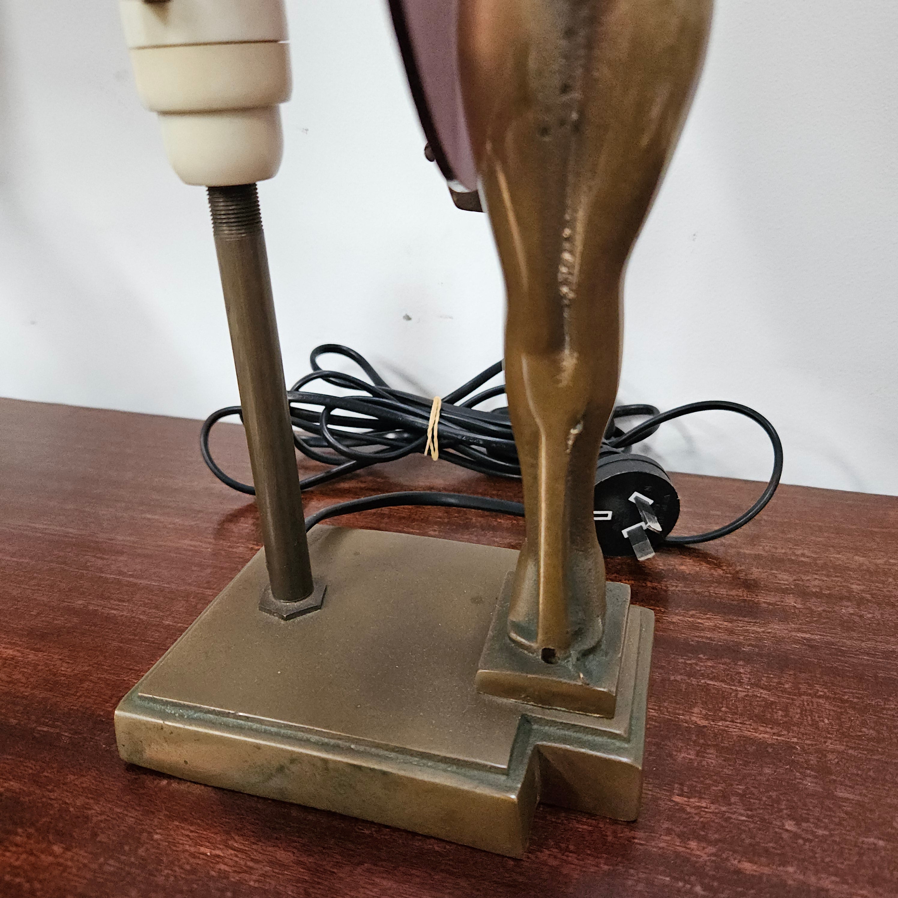 Bronze & Art Glass Diana Lamp | Antique & Vintage | Moonee Ponds Antiques | Australia Wide Delivery