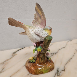 Finch Bird Figurine Crown Staffordshire Signed J T Jones