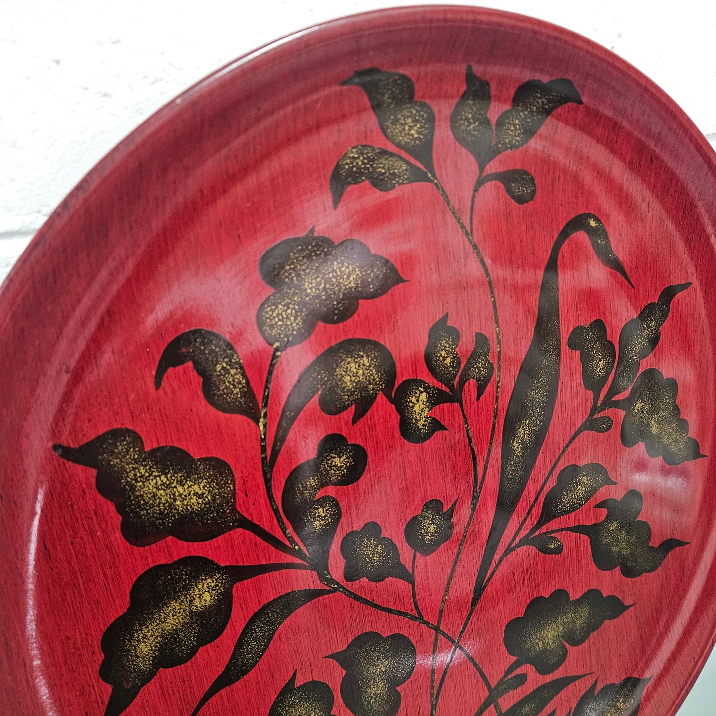 Vintage Large Hand Painted Pottery Charger