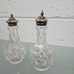 Antique Pair Of Cut Glass Bottles