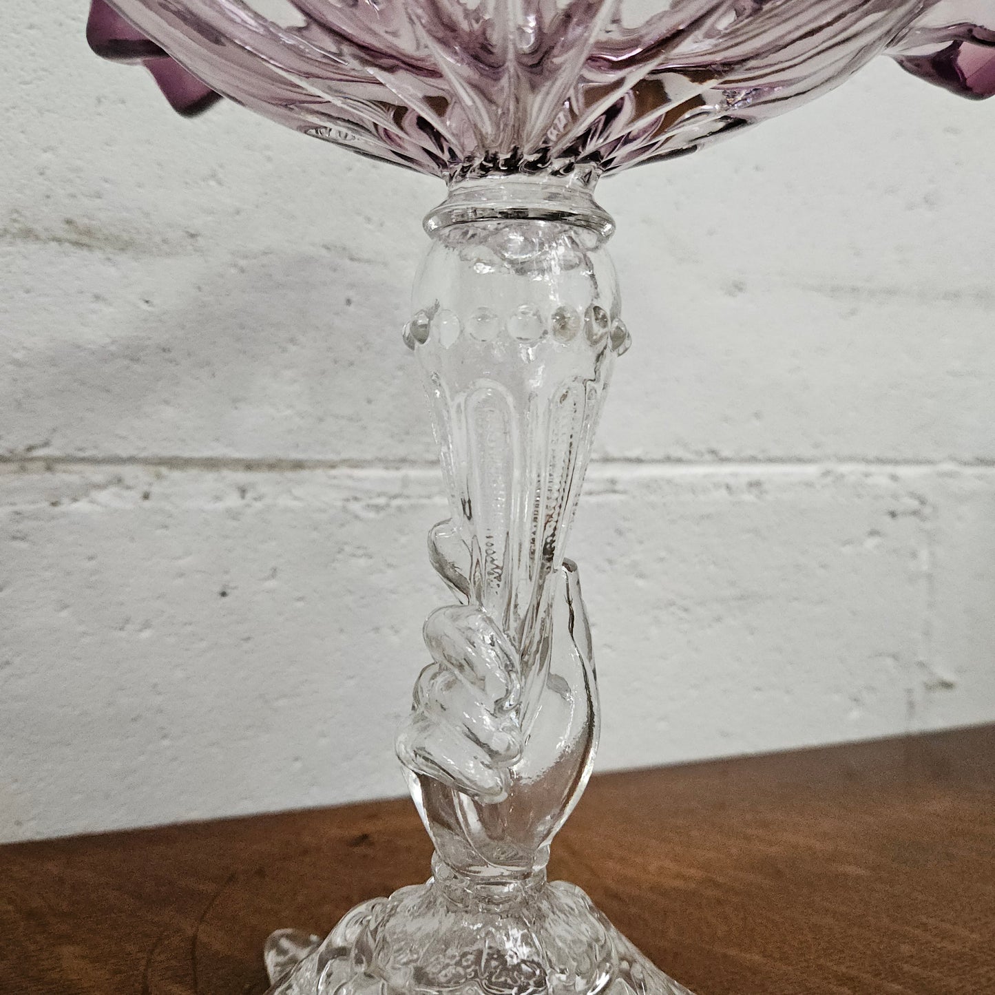 Vintage Amethyst Glass Comport