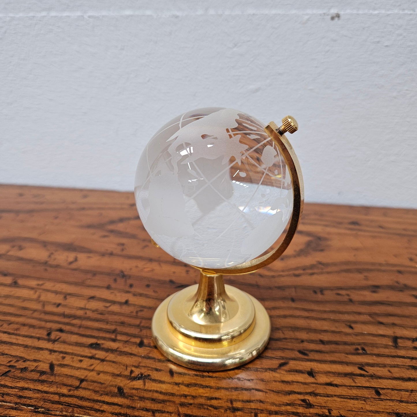 Vintage Crystal Globe of the World