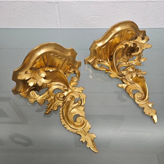 Pair Of Florentine Wall Shelf Brackets