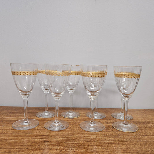 Vintage Set Of 8 Sherry Glasses