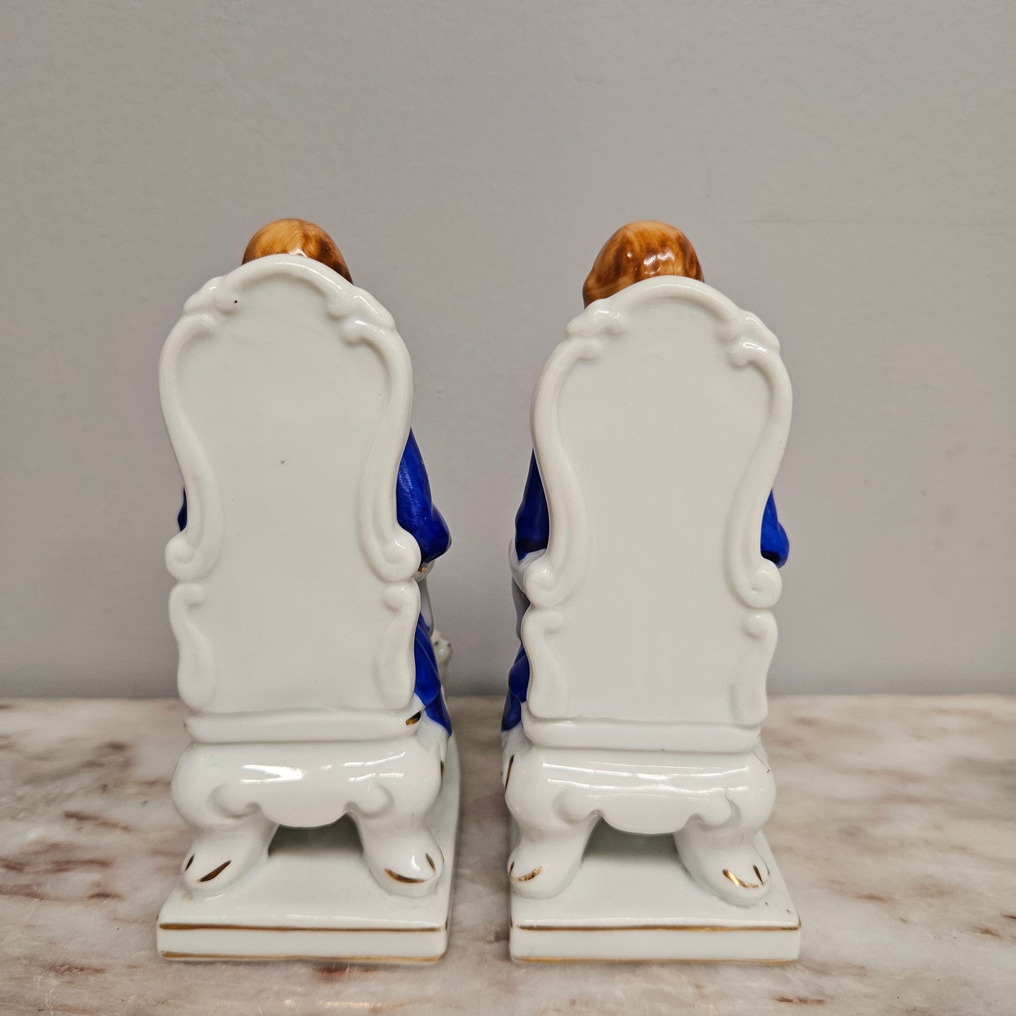 Pair of Vintage Porcelain Bookends