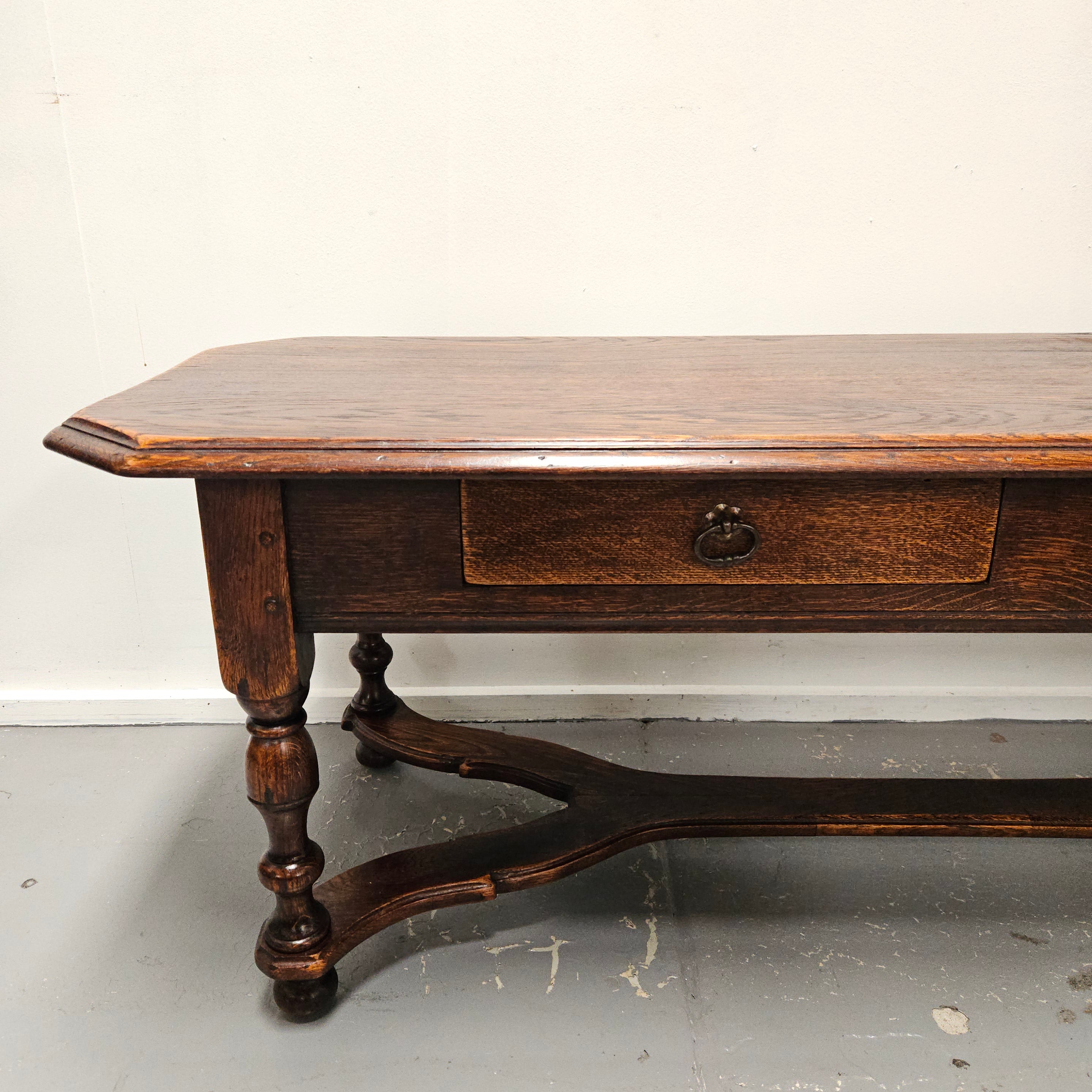 French Oak Two Drawer Coffee Table | Antique & Vintage | Moonee Ponds Antiques | Australia Wide Delivery