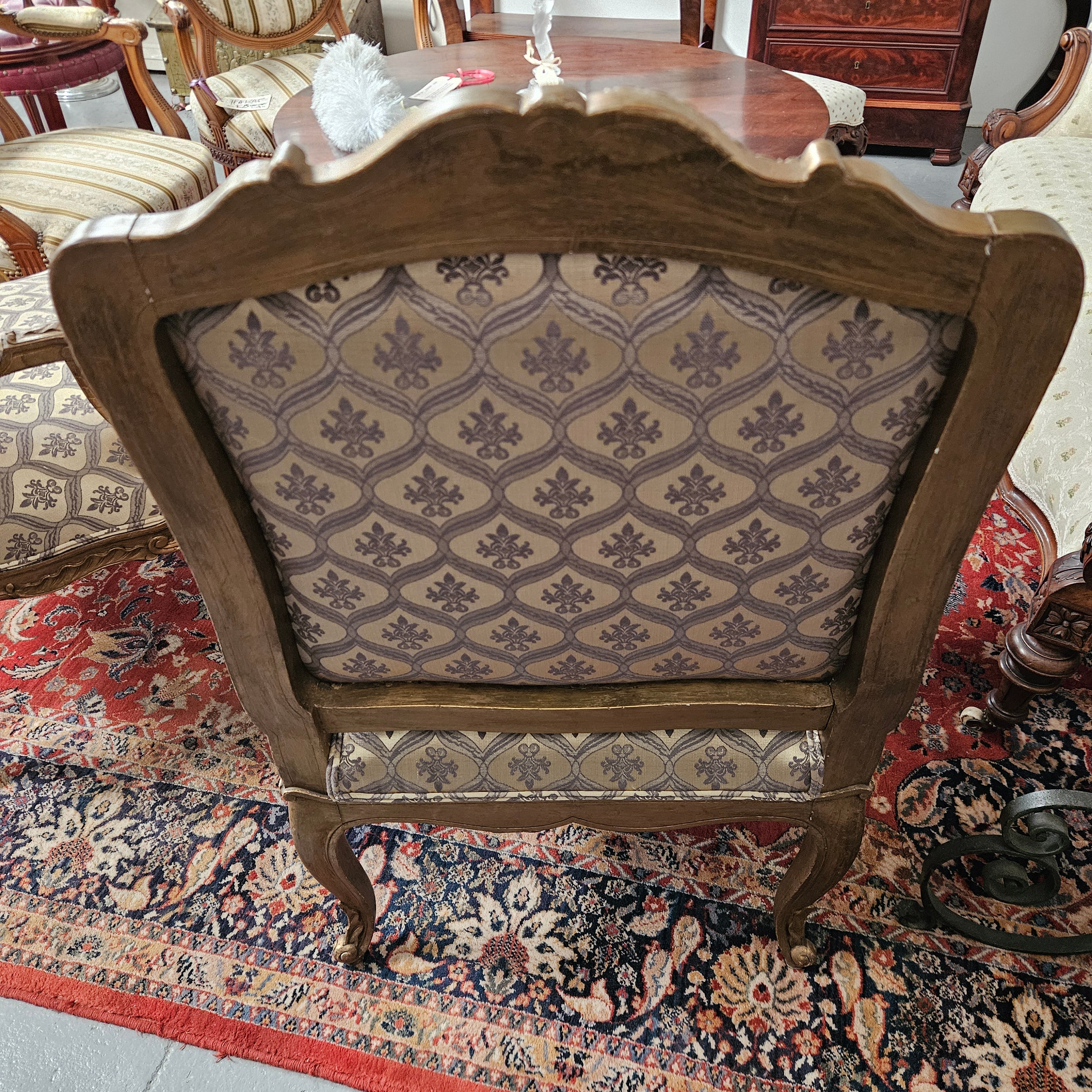 Antique Pair Reupholstered Louis XVth Style Giltwood Armchairs | Antique & Vintage | Moonee Ponds Antiques | Australia Wide