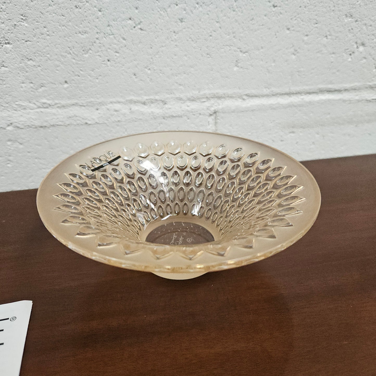 Lalique "Rayons" Gold Lustre Bowl