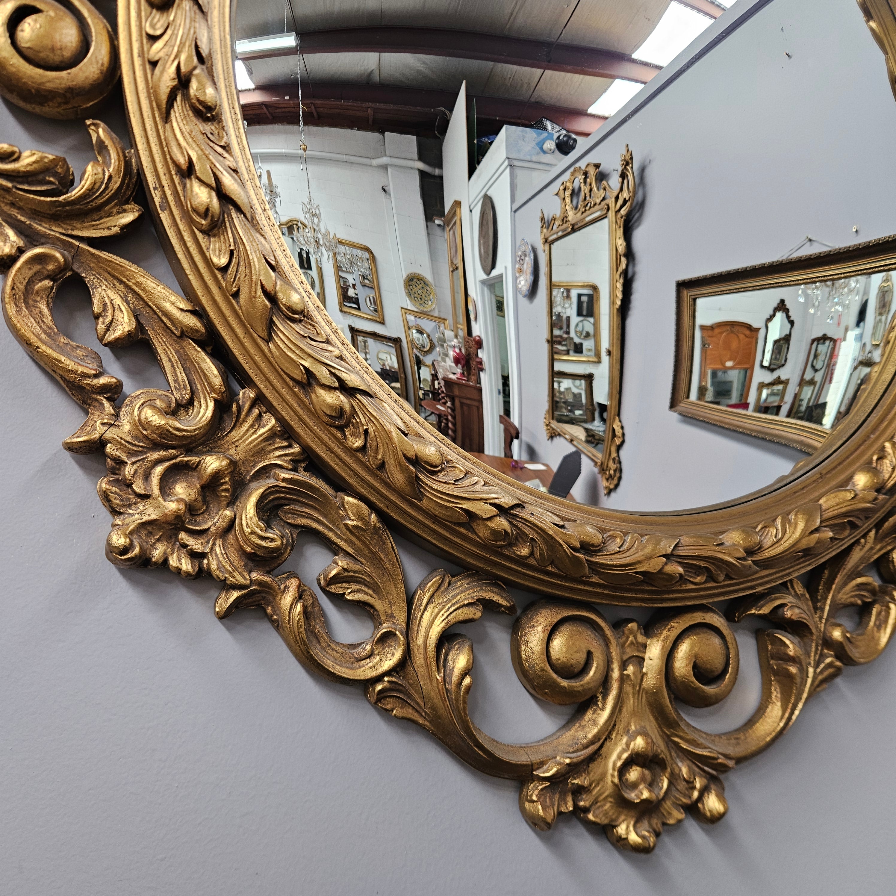 French Gilded Convex Mirror | Antique & Vintage | Moonee Ponds Antiques | Australia Wide Delivery