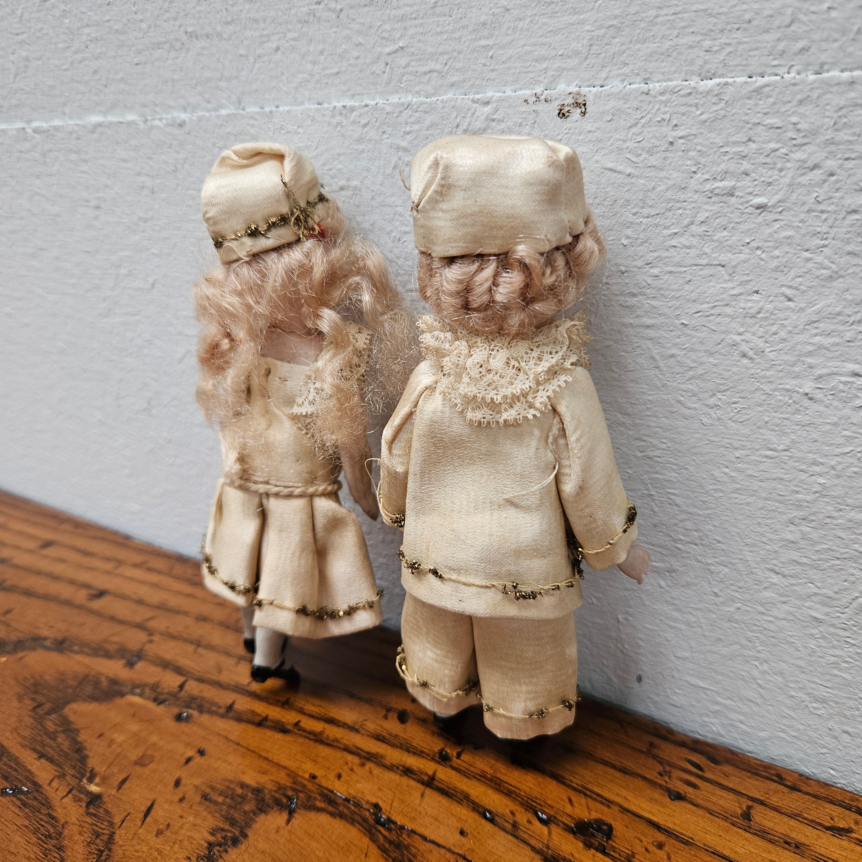 Pair Antique French Miniature Bisque Dolls | Antique & Vintage | Moonee Ponds Antiques | Australia Wide Delivery