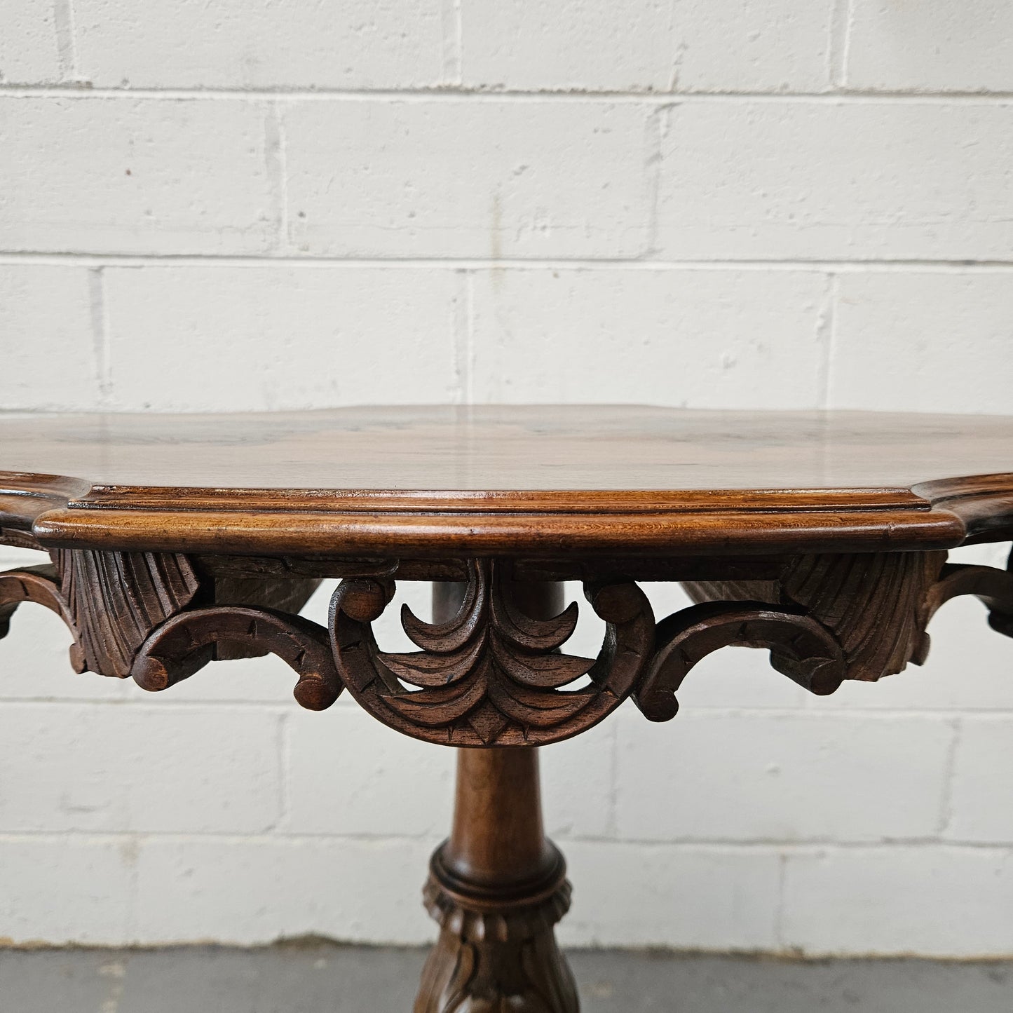Antique Victorian Inlaid Tilt Top Occasional Table