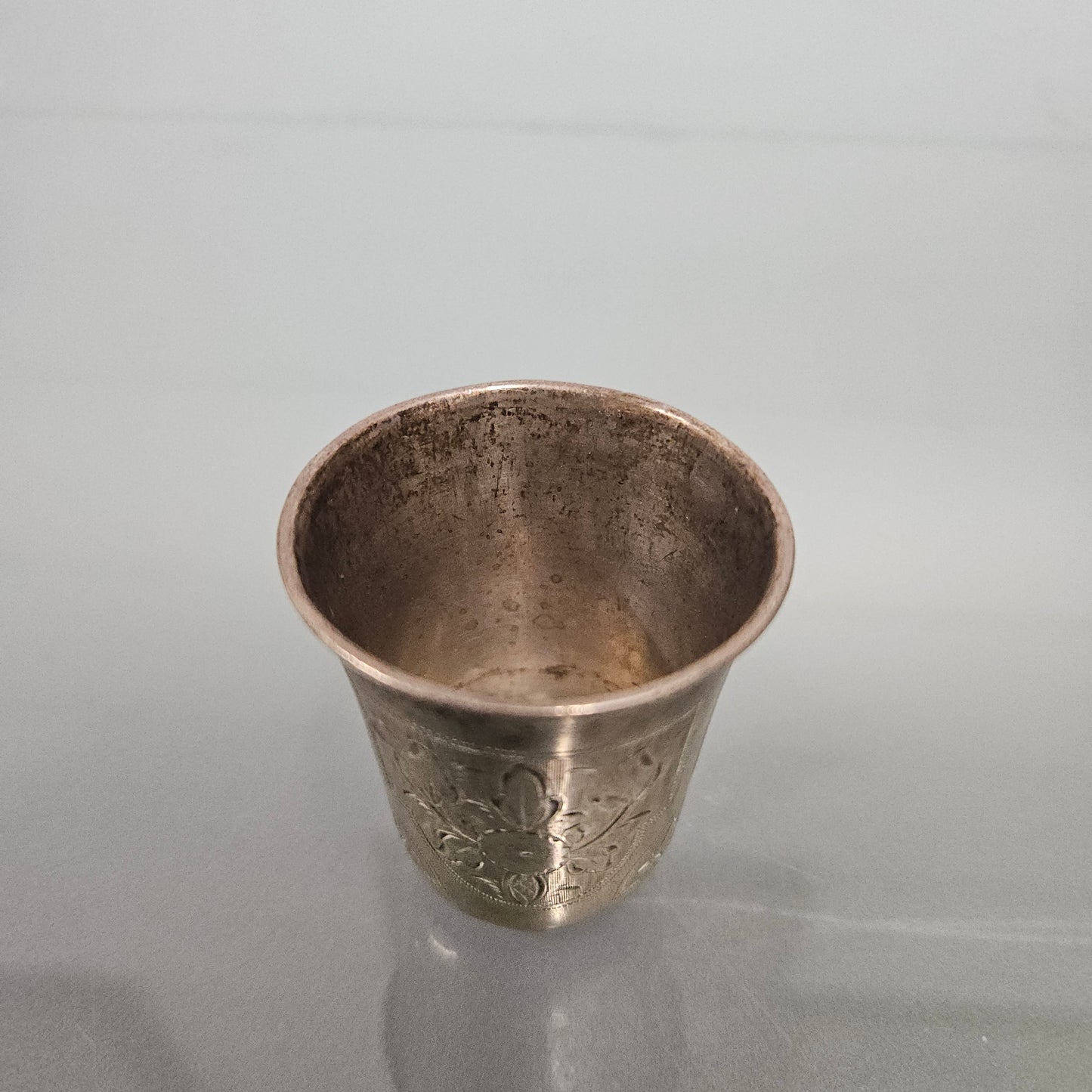 Russian Miniature Silver Niello Cup