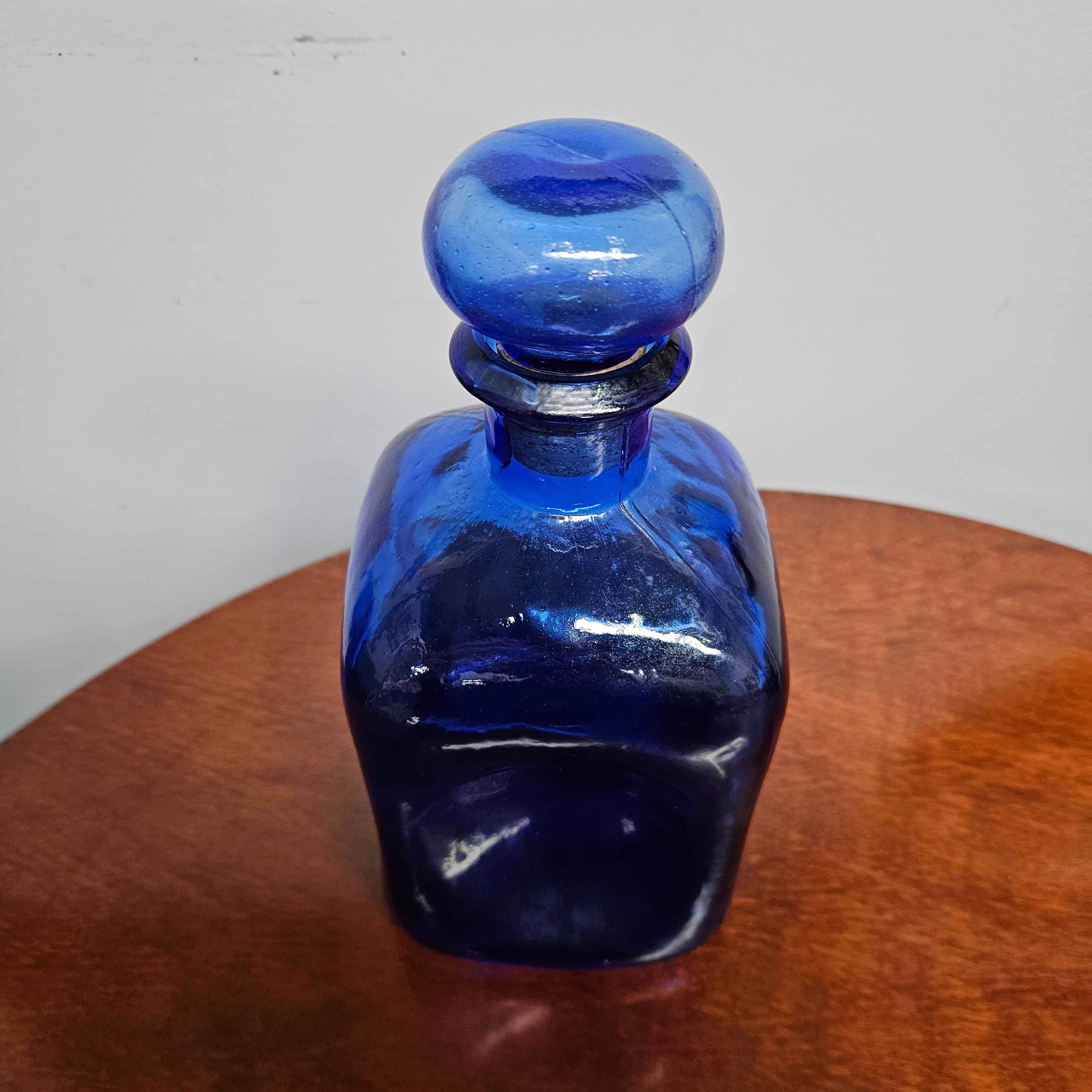 Vintage Mid Century Cobalt Blue Bottle/Decanter