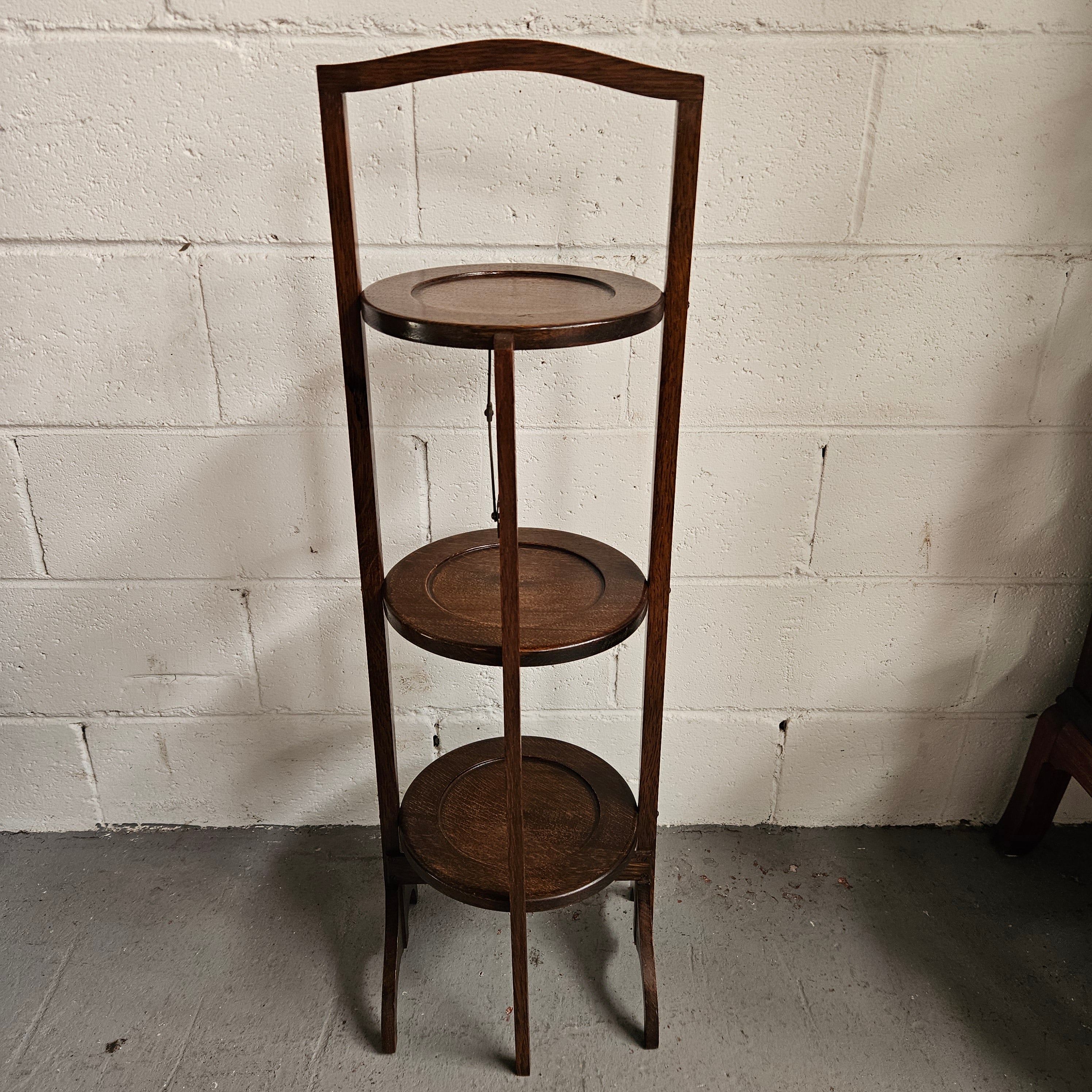 3 Tier Foldable Mahogany Cake Stand | Antique & Vintage | Moonee Ponds Antiques | Australia Wide Delivery