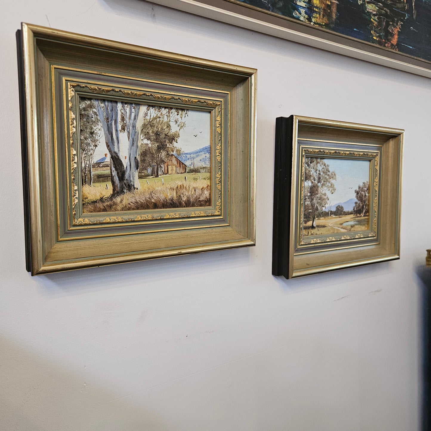 Signed Pair of Oil on Board Paintings