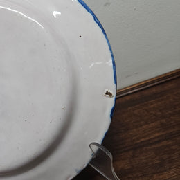 Large 19th Century French Majolica Hand Painted Plate