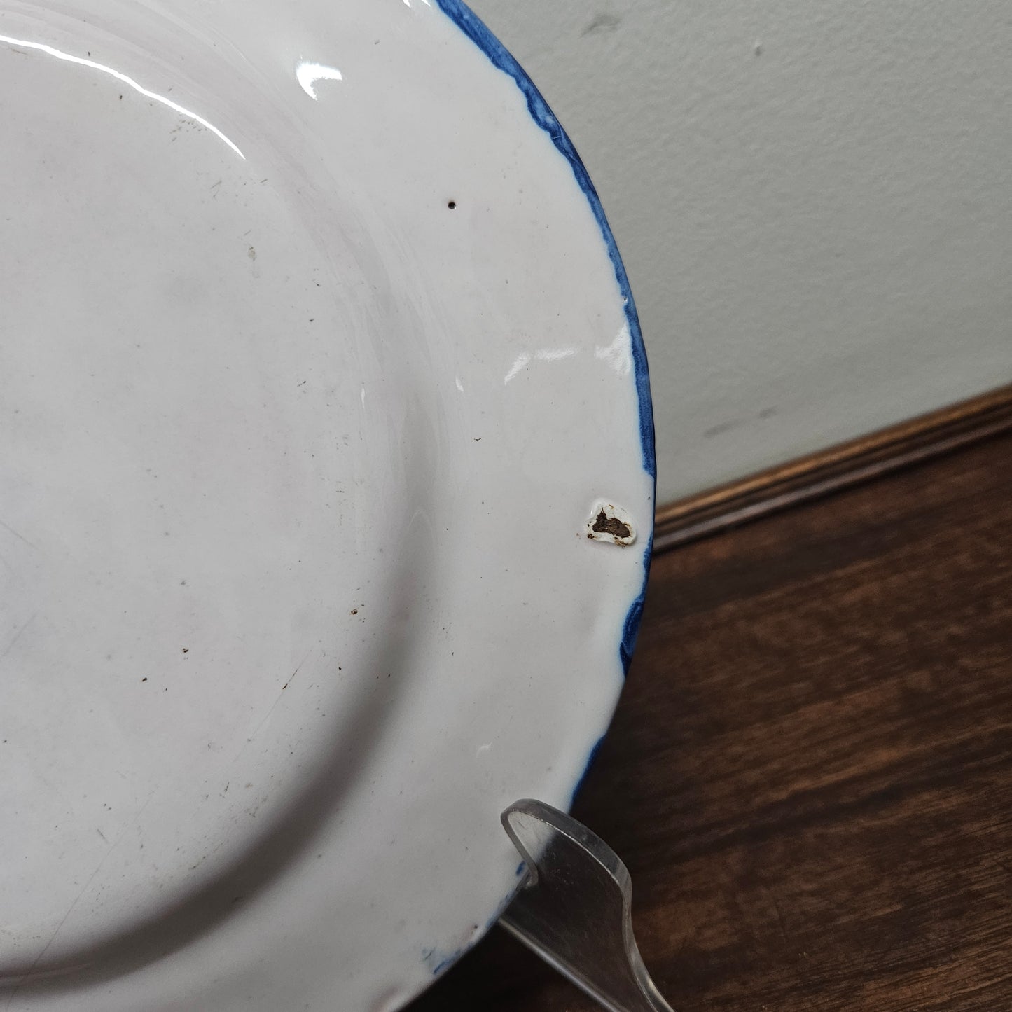 Large 19th Century French Majolica Hand Painted Plate