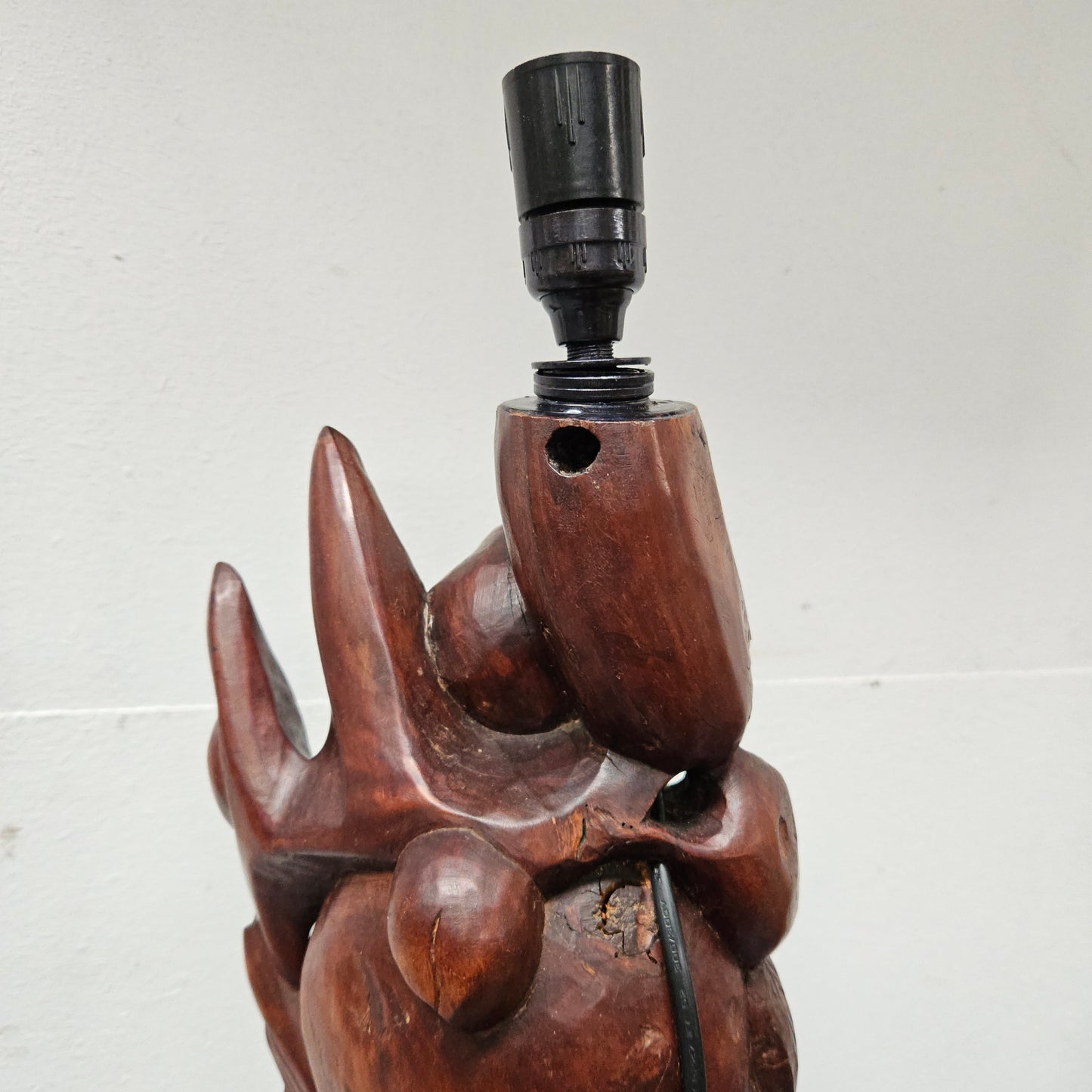 Hand Carved Rosewood Lamp Base