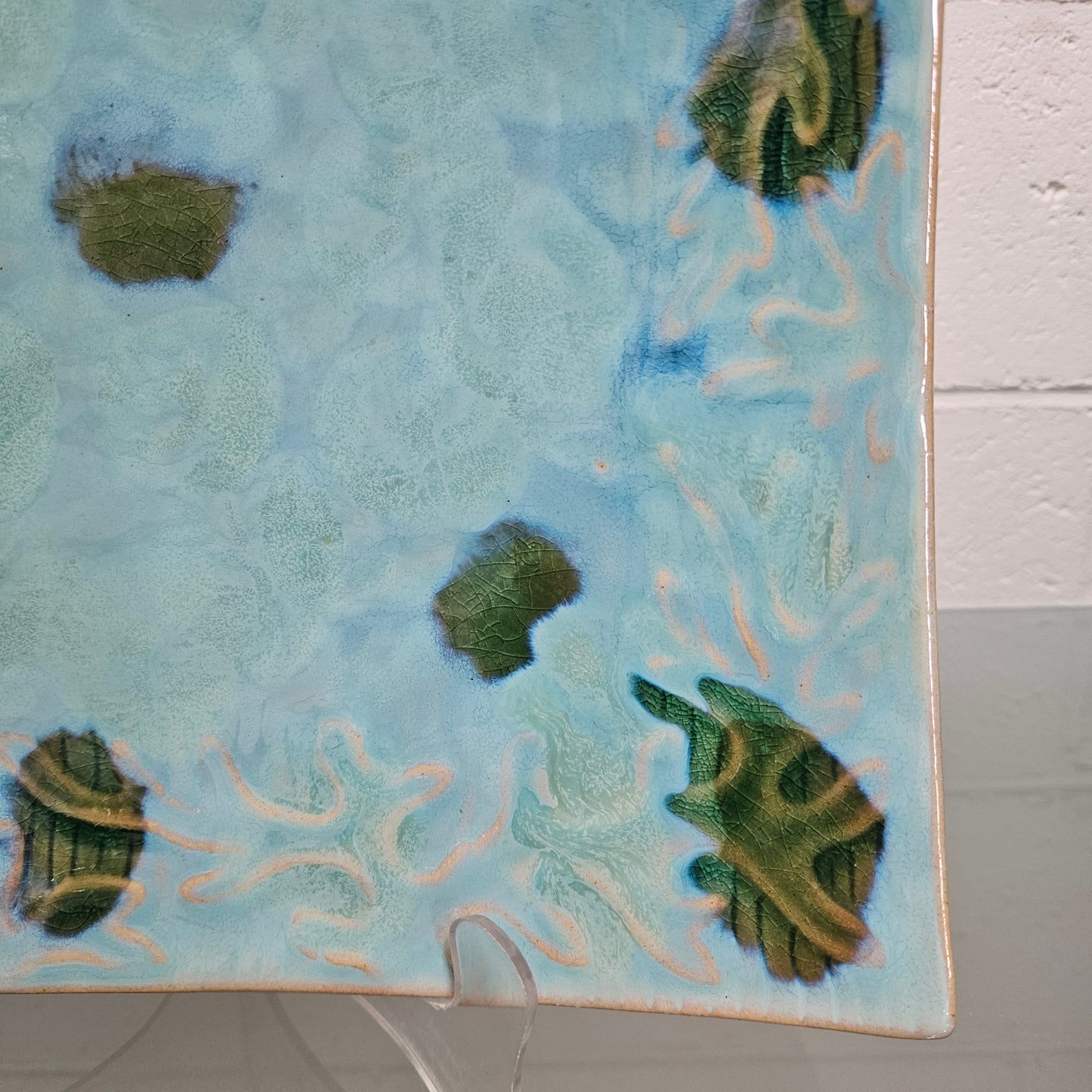 Decorative Hand Painted Pottery Dish