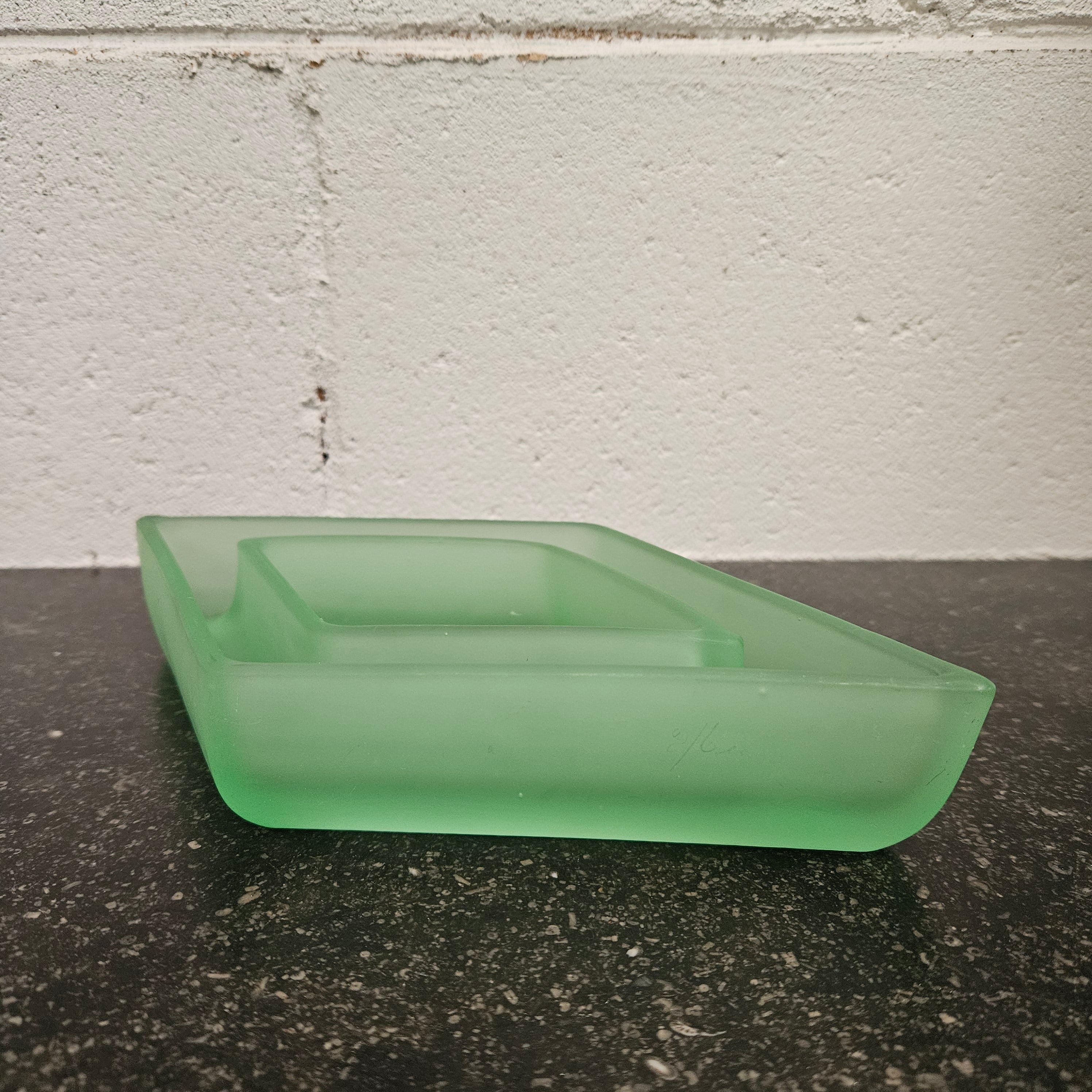 Stunning Uranium Glass Diamond Shape Posy Vase | Antique & Vintage | Moonee Ponds Antiques | Australia Wide Delivery