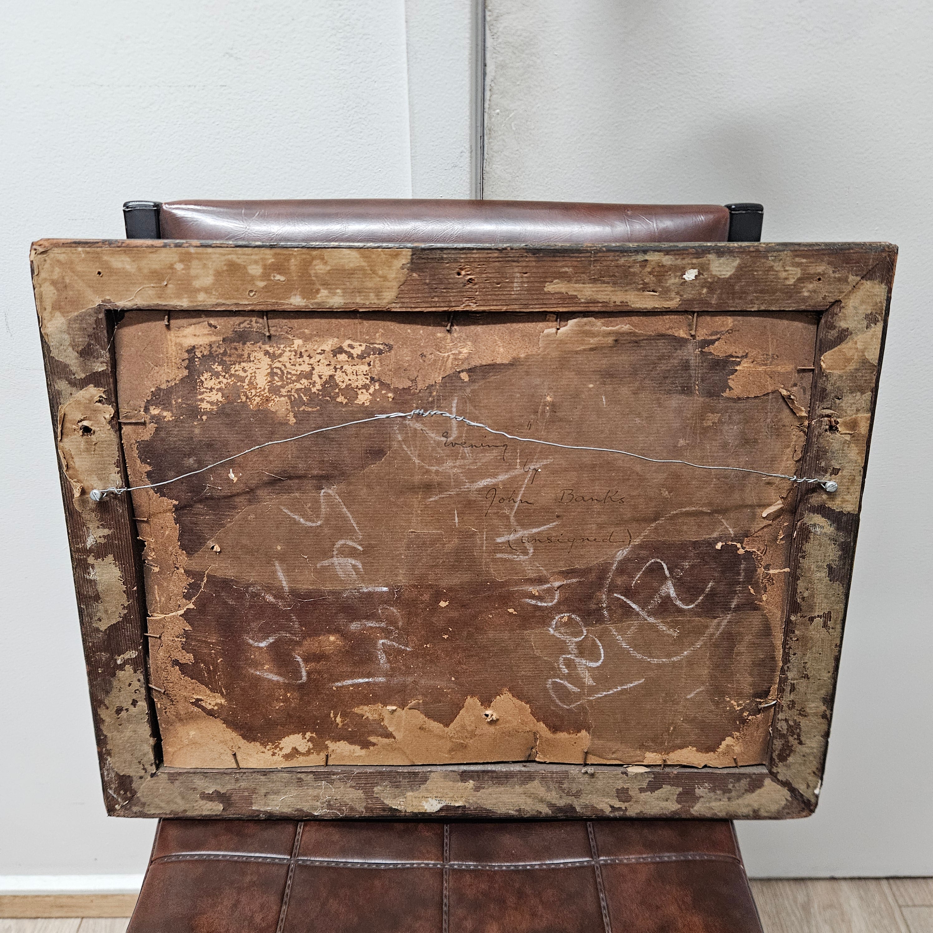 Oil on board by John Banks 'Ploughing the Fields' | Antique & Vintage | Moonee Ponds Antiques | Australia Wide Delivery