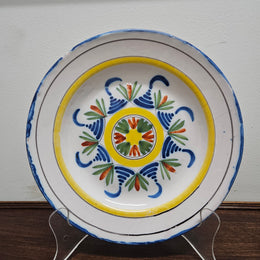 Large 19th Century French Majolica Hand Painted Plate