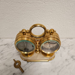 Late 19th Century Twin Oval Clock & Barometer by Antoine Redier Fully Serviced | Antique & Vintage | Moonee Ponds Antiques | Australia Wide