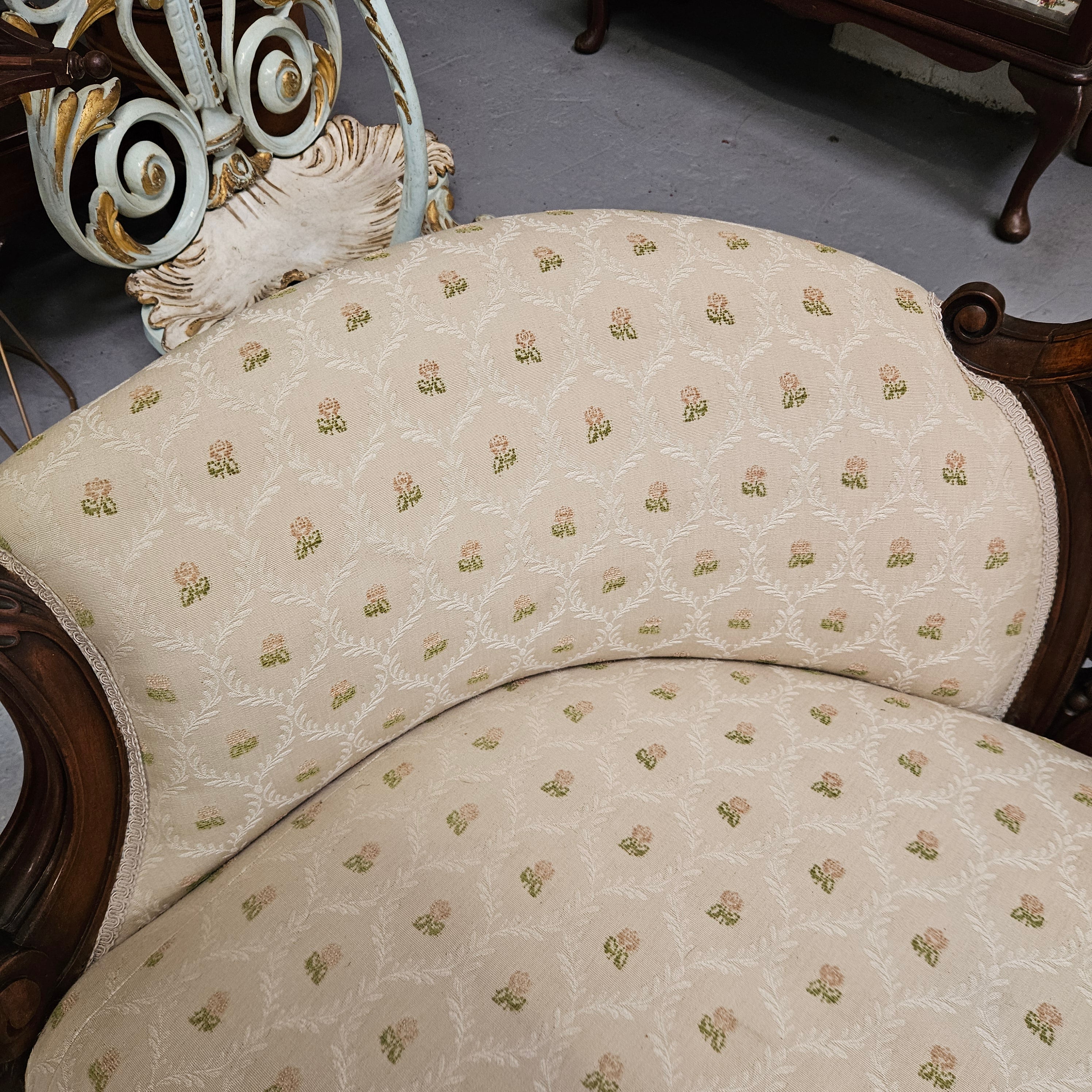 Victorian Walnut Double Ended Chaise Lounge | Antique & Vintage | Moonee Ponds Antiques | Australia Wide Delivery