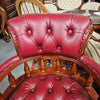 Reproduction Antique Style Fully Buttoned Leather Upholstery Desk/Captains Chair | Antique & Vintage | Moonee Ponds Antiques | Australia Wide Delivery