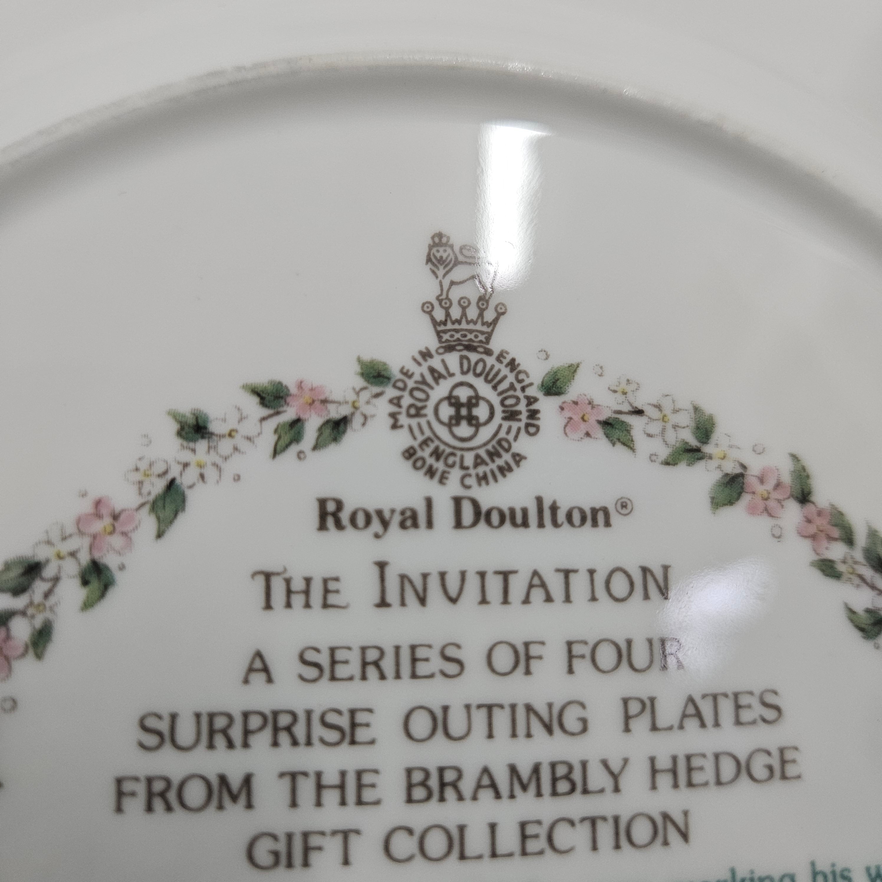 Vintage Royal Doulton Brambly Hedge "The Invitation" Plate Made in England | Antique & Vintage | Moonee Ponds Antiques | Australia Wide Delivery